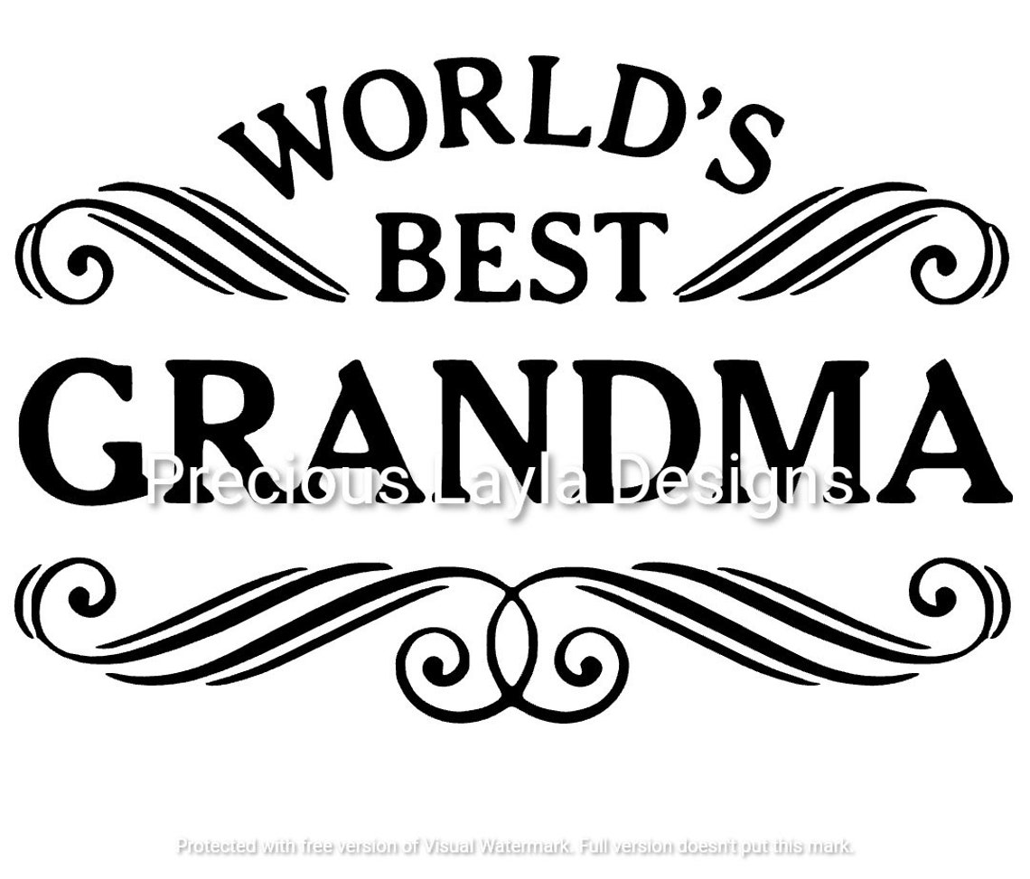 World's best grandma INSTANT DOWNLOAD svg jpg dxf and  Etsy
