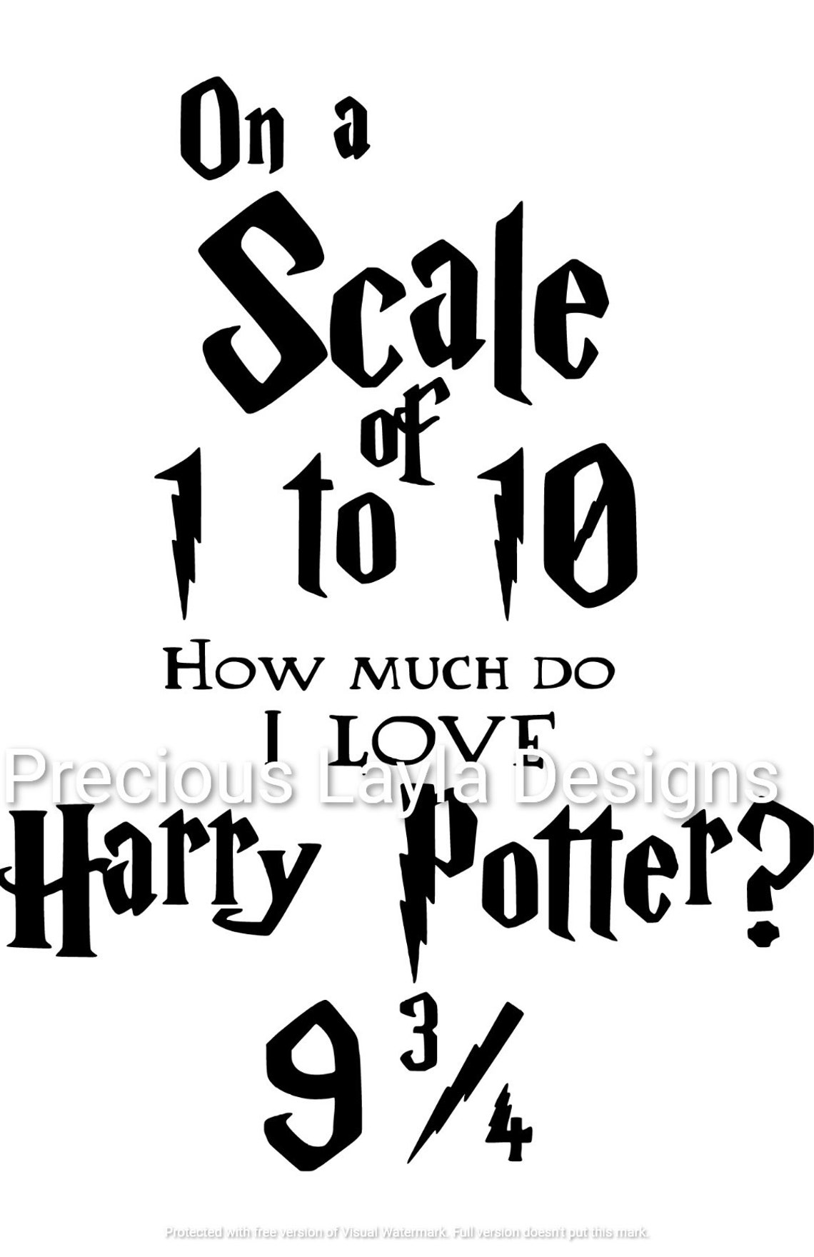 On a scale of 1 to 10 how much do I love Harry Potter 9 3/4 Etsy