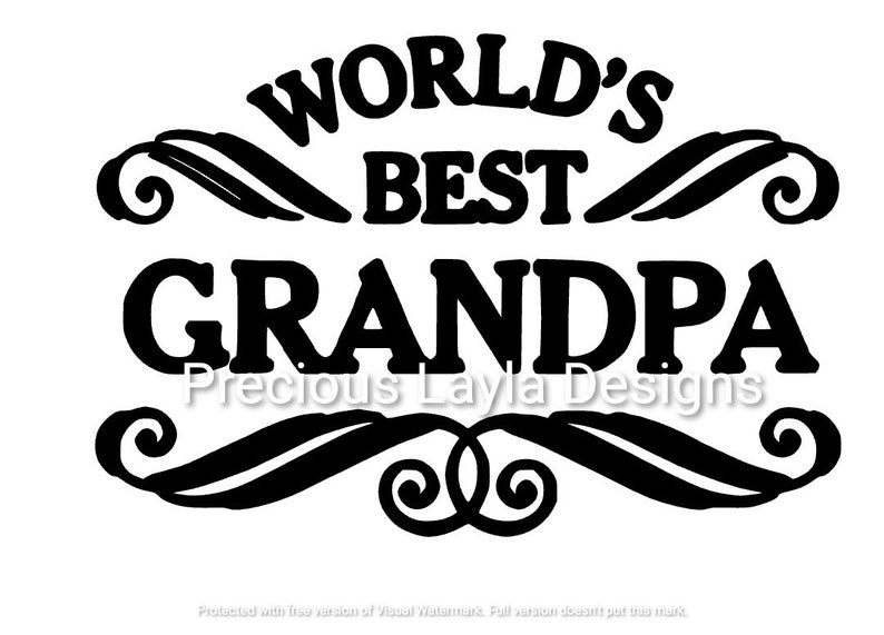 Download World's best grandpa INSTANT DOWNLOAD svg jpg dxf and | Etsy
