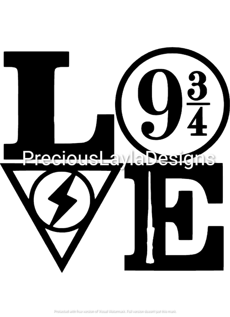 Love Harry Potter themed INSTANT DOWNLOAD svg jpg dxf and | Etsy