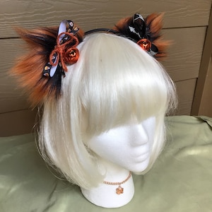 Auburn Orange Halloween Theme Cat Ears
