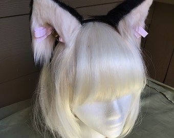 Black Cat Ears (Light Pink)