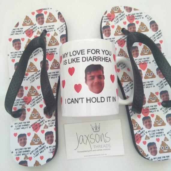Foto chanclas-personalizado la chancla de la cara tangas de | Etsy México