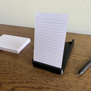3D gedruckter analoger Notizblock Karteikartenhalter 3x5 Starter Kit enthält 50 Karten Minimalist To Do List Organizer Schreibtischzubehör