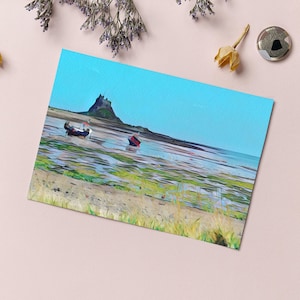 Lindisfarne Holy Island Northumberland Grußkarte