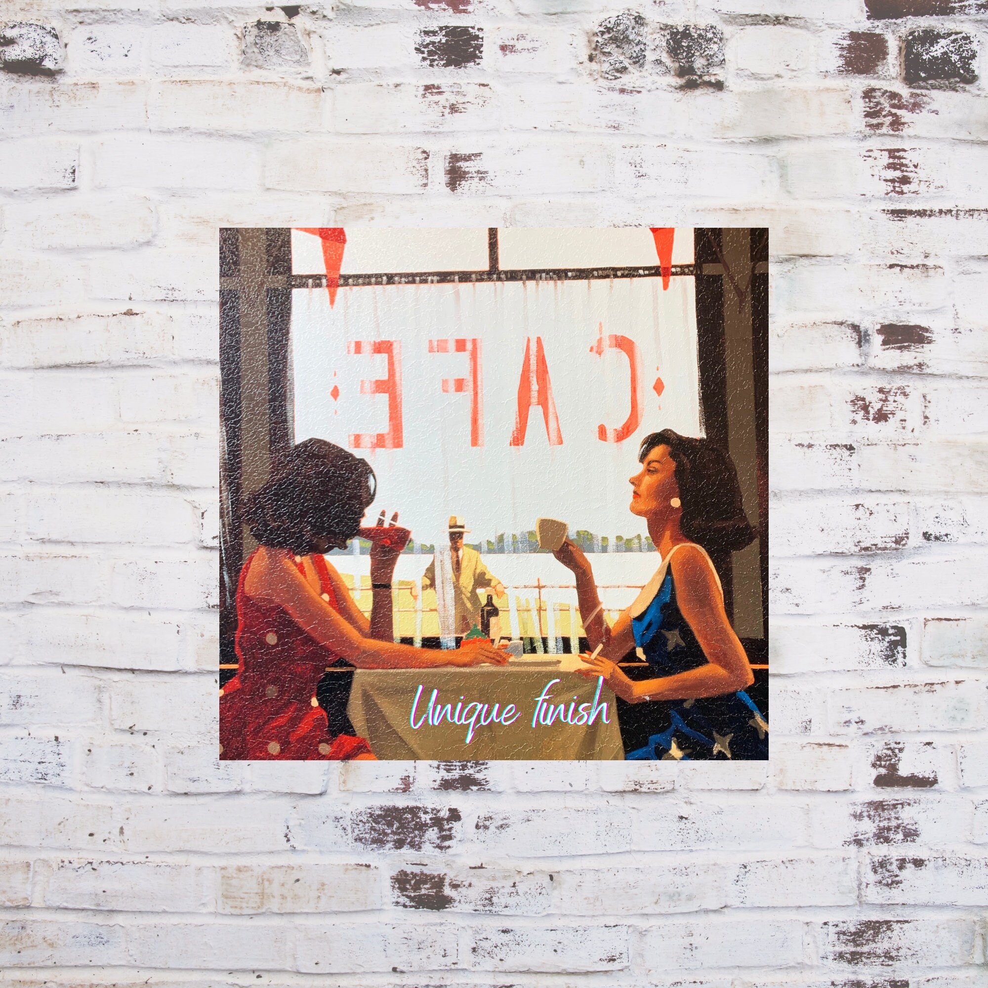 Café Days By Jack Vettriano In Oil Paint Effect Etsy