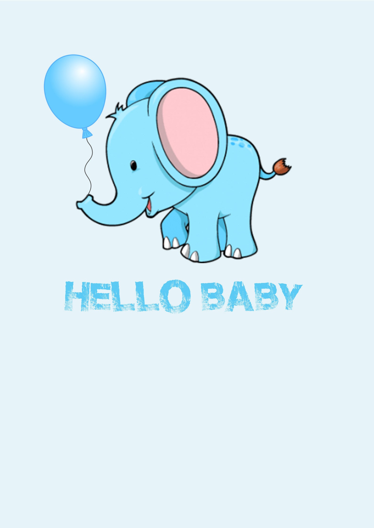 Hello Baby Boy Greeting Card Etsy