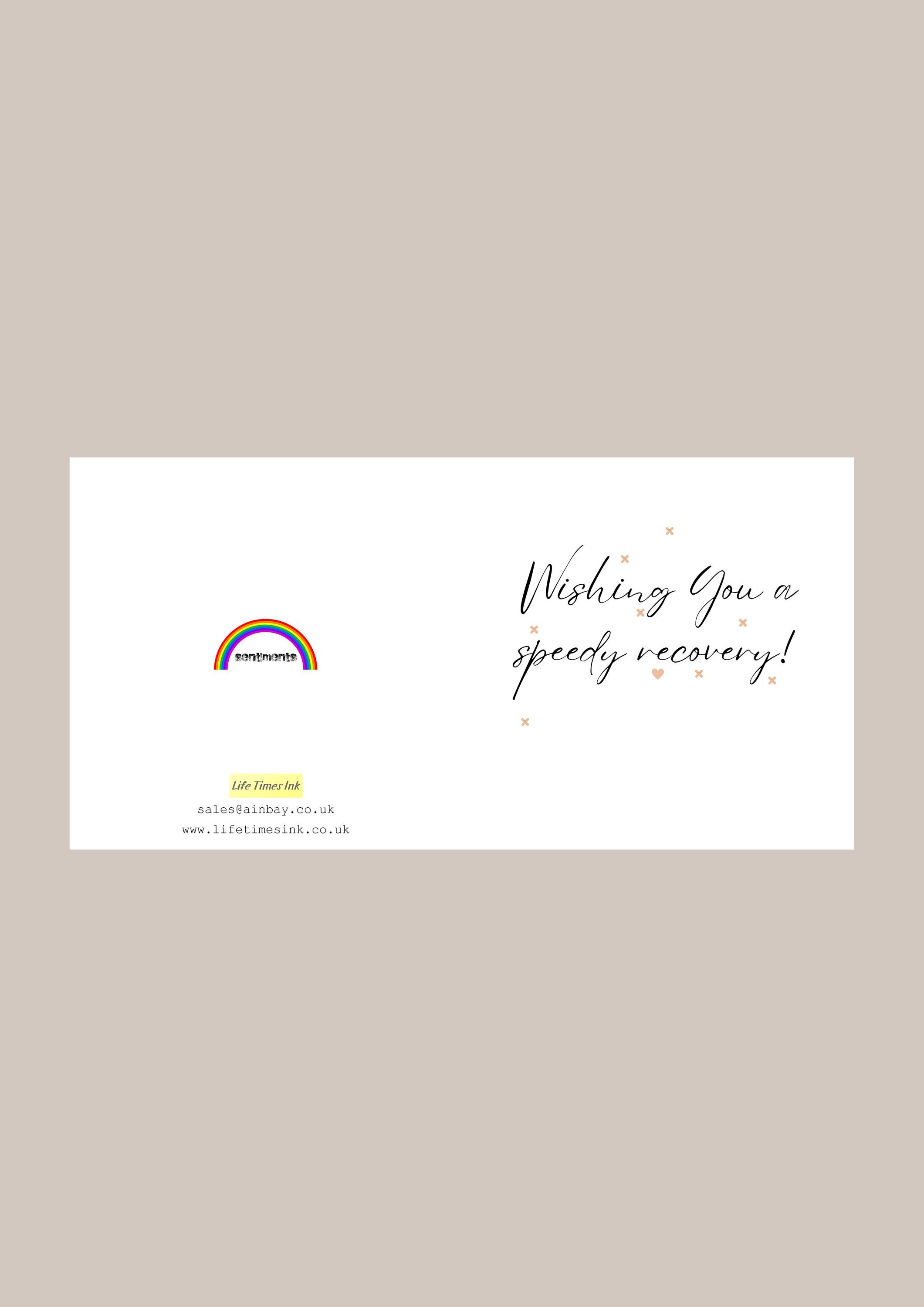 Wishing You a Speedy Recovery Sentimental Square Greeting Card - Etsy
