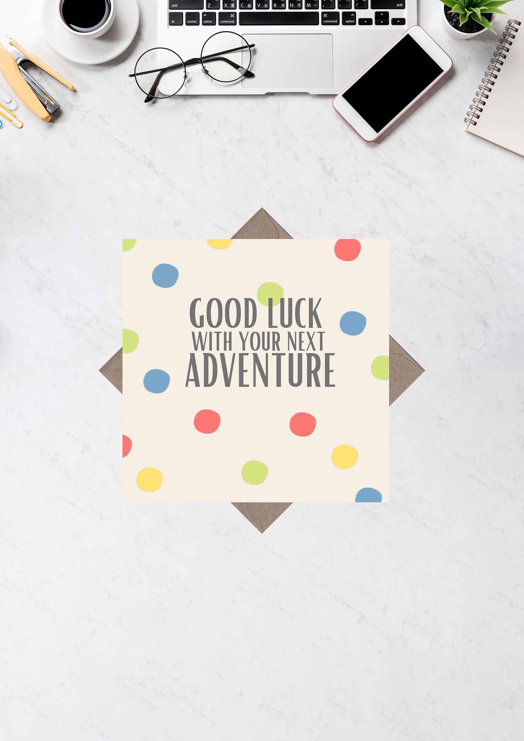 Good Luck With Your New Adventure Sentimental Leaving Square