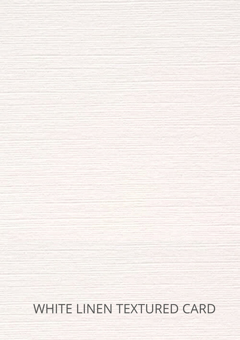 May include: White linen textured card stock. This card stock is perfect for creating invitations, cards, and other paper crafts.