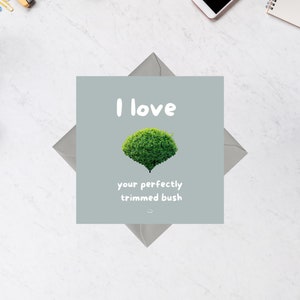Ik hou van je perfect getrimde Bush grappige onbeleefde verjaardag Valentijnsdag wenskaart.