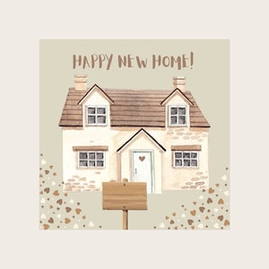 Happy New Home gepersonaliseerde sentimentele fotografische vierkante wenskaart