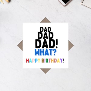 Papa papa papa! Wat? Gelukkige verjaardag grappige verjaardag/Vaderdag wenskaart