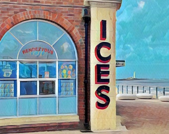 Rendezvous Café II Whitley Bay Art Print
