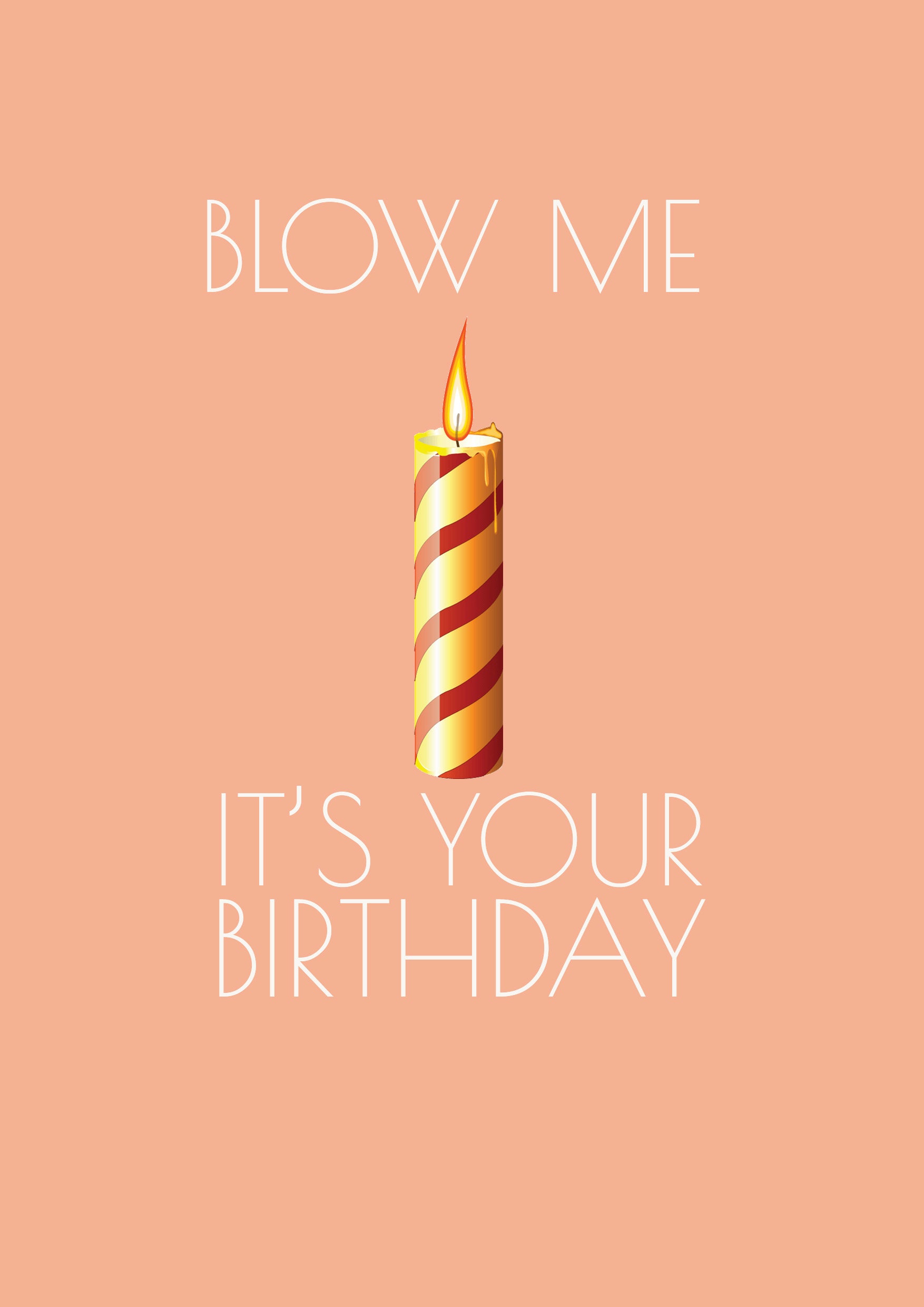 Blow Me It’s Your Birthday Greeting Card - Etsy