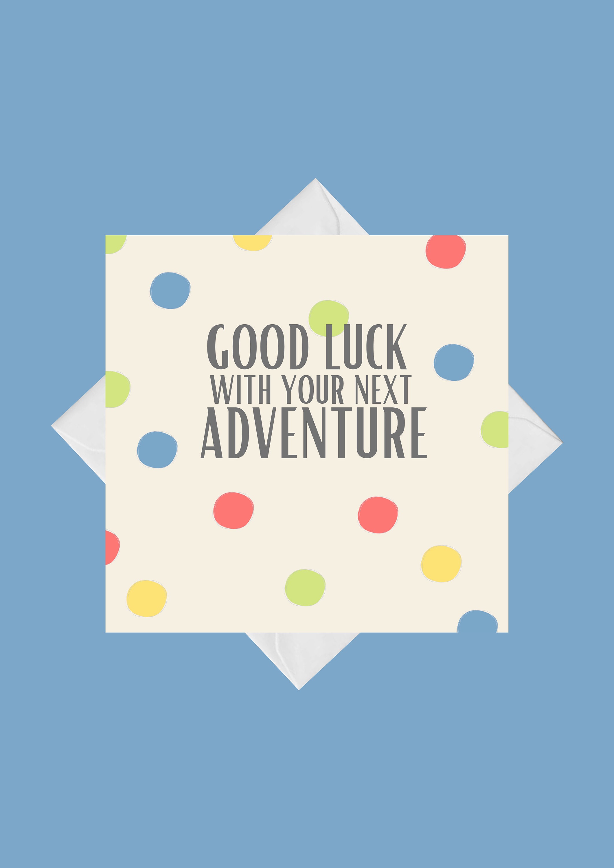 Good Luck With Your New Adventure Sentimental Leaving Square