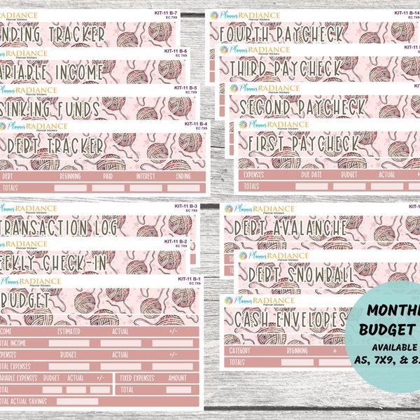 Planner Kate Budget Stickers Etsy