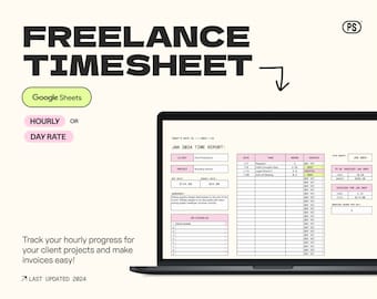 Basic Time Keeper for Google Sheets | Timesheet Template for Freelancers and Contract Workers