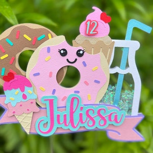 Donut cake topper