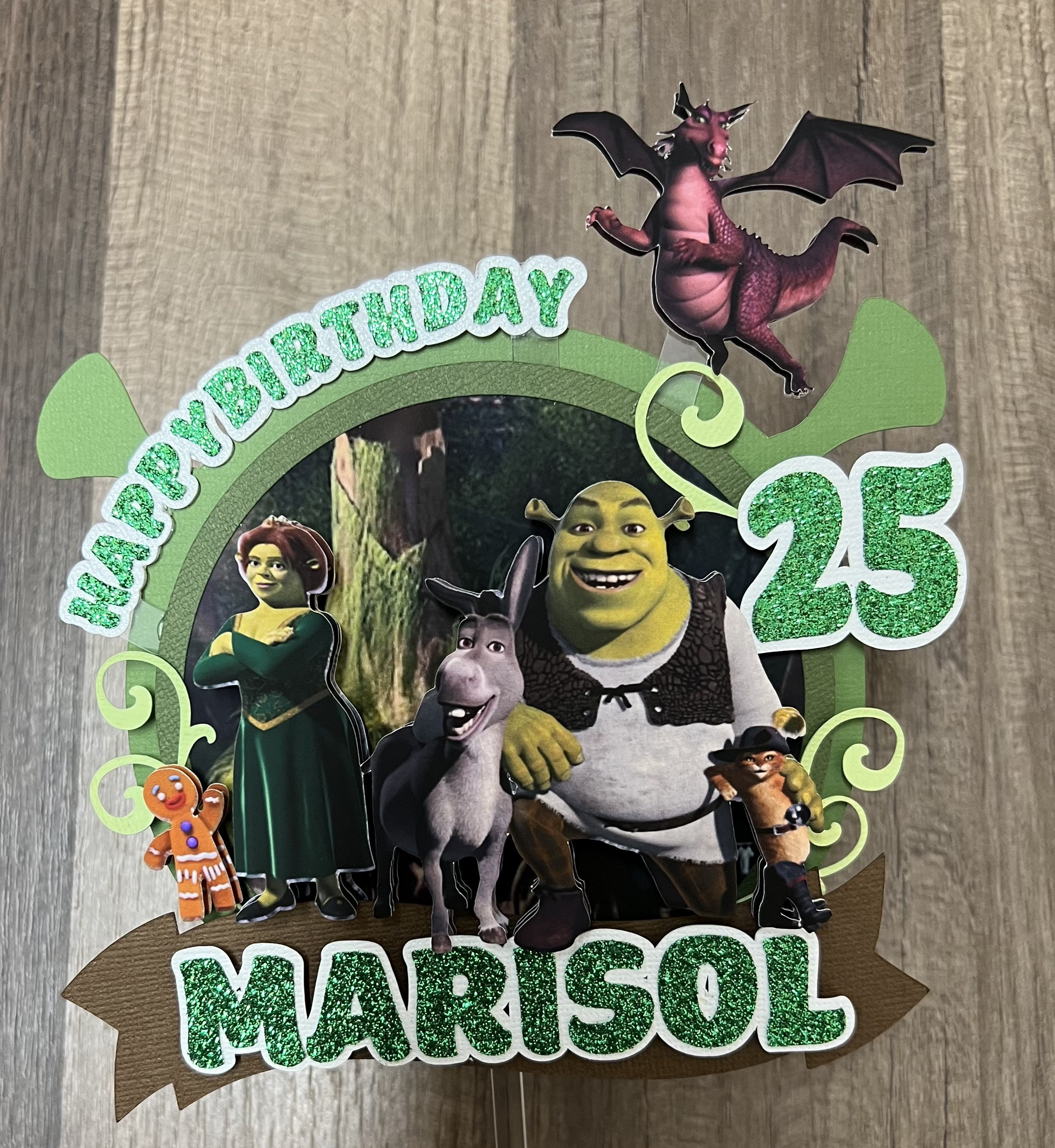 Shrek Cake Topper Etsy