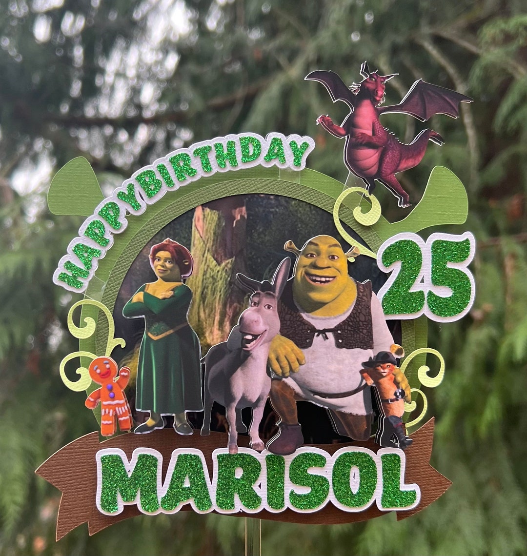 Shrek Cake Topper Etsy