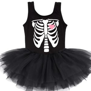 Skeleton tutu dress leotard