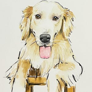 Personalised Pet Portrait, Custom Dog Portrait, Custom Cat Portrait, Pet Painting from Photo, Watercolor  Pet Portrait, Dog Lover