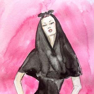 Original Fashion Artwork, Hand-Painted Fashion Wall Art, Watercolor Painting, Fashion Illustration, Watercolour Fashion, Fashion Home Decor