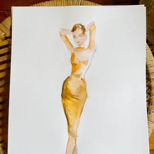 Original Fashion Artwork, Hand-Painted Fashion Wall Art, Watercolor Painting, Fashion Illustration, Watercolour Fashion, Fashion Home Decor