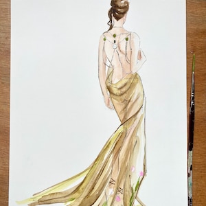Original Fashion Artwork, Hand-Painted Fashion Wall Art, Watercolor Painting, Fashion Illustration, Watercolour Fashion, Fashion Home Decor