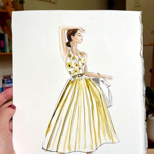 Original Fashion Artwork, Hand-Painted Fashion Wall Art, Watercolor Painting, Fashion Illustration, Watercolour Fashion, Fashion Home Decor