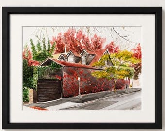 House Portrait Painting: Personalized Watercolor - Original Artwork