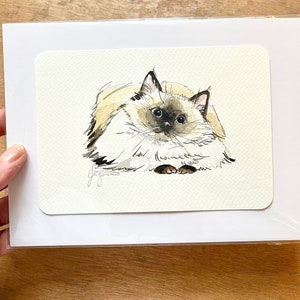 Mini Custom Watercolor Cat Portrait | Watercolor Pet Portrait | Cat portrait | Dog Portrait | Custom Pet Portrait
