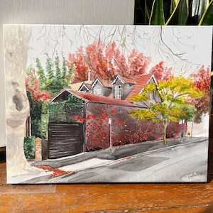 Custom Watercolor House Portrait: Hand Painted New Home Illustration