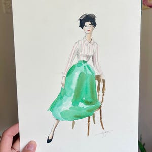 Original Fashion Artwork, Hand-Painted Fashion Wall Art, Watercolor Painting, Fashion Illustration, Watercolour Fashion, Fashion Home Decor
