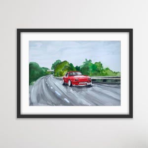 Hand Painted Car Painting | Car Painting From Photo | Car Paintings | Car Drawing from Photo | Personalised Gift For Boyfriend |Gift For Him