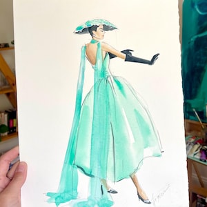 Original Fashion Artwork, Hand-Painted Fashion Wall Art, Watercolor Painting, Fashion Illustration, Watercolour Fashion, Fashion Home Decor