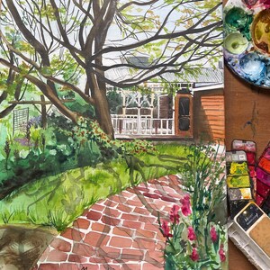Custom Watercolor House Portrait: Hand-Painted New Home Illustration