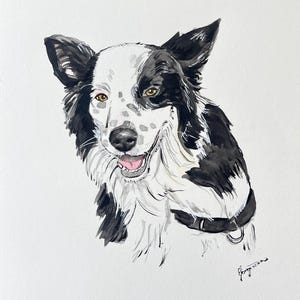 Personalised Pet Portrait, Custom Dog Portrait, Cat portrait, Custom Pet Portrait, Pet Painting from Photo, Dog Lover, Watercolour Pet