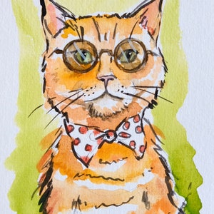 Cat Watercolor Print | Cat Sketch Print Cat Artwork | Cat Drawing | Animal Art Print | Cat Art | Cat Prints Wall Art | Wall Decor Nursery