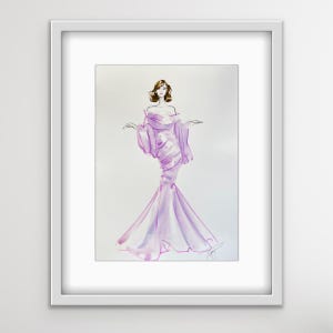 Original Fashion Artwork, Hand-Painted Fashion Wall Art, Watercolor Painting, Fashion Illustration, Watercolour Fashion, Fashion Home Decor