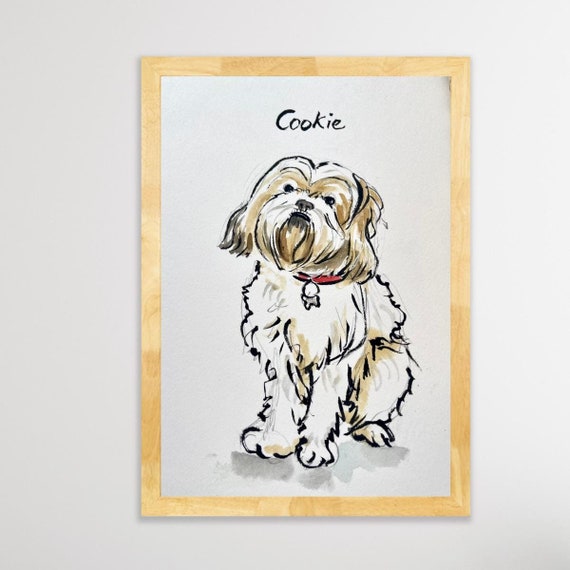 Hand Painted Pet Portrait from Photo – Custom Watercolor Dog, Cat, Horse Painting – Memorial Pet Gift, Pet Art Commission