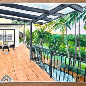 Custom Hand-Painted House Painting | Stylised Watercolour | New Home Housewarming Gift from Photo | Wedding Venue Drawing | First Home Gift