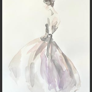 Aquarel mode-illustratie, personaliseerbare schets van foto, aangepaste modeontwerpschets, handgeschilderde illustratie, aquarel