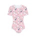 Adult Baby Bodysuit Sissy Pajamas Snap Crotch Romper ABDL Diaper Onesie ABDL Baby Pink Unicorn