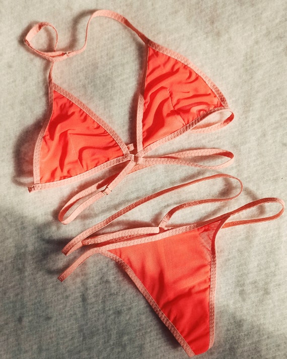 neon orange bralette