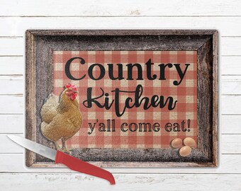 Chicken and Egg Country Kitchen cutting board | Rectangle Cutting Board Sublimation Design | sublimation | digital design | instant download