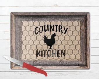 Country Kitchen Cutting Board | sublimation | sublimation design | Rectangle Cutting Board Sublimation Design | instant download