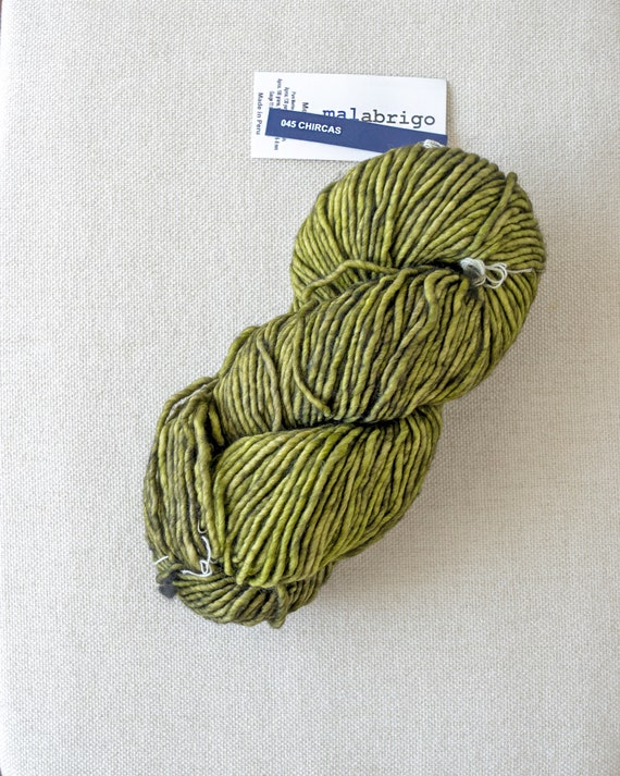 Malabrigo Mecha Superwash Merino Bulky Weight 5 Yarn 045 Chircas Green