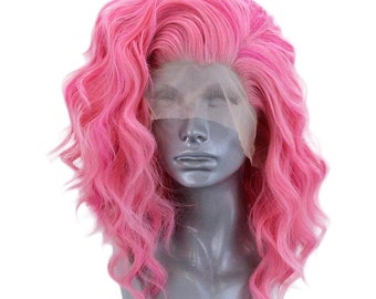 Short Hot Pink Wig Etsy